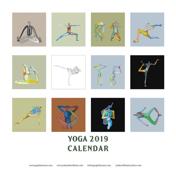 Calendar Yoga 2019 by Yolyanko William