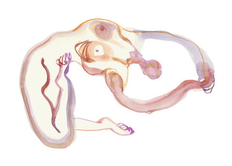 Art Print. Graphikasana, Backbends, Art by Yolyanko W