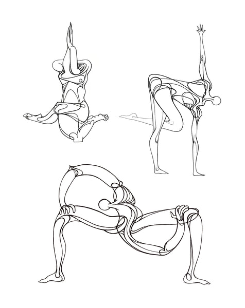 Graphikasana, Hatha Yoga Art by Yolyanko William