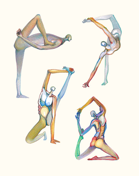 Graphikasana, Hatha Yoga Art by Yolyanko William