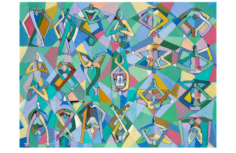 Art Yoga 4 Print. Graphikasana, Yoga sequence, geometric, Art by Yolyanko