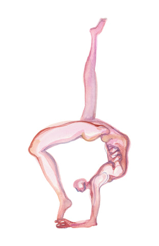 Art Print. Graphikasana, Backbends, Art by Yolyanko william