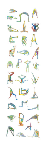 1 1a Art Print. Graphikasana, Yoga Sequence 1,  Art by Yolyanko