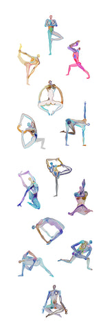 1 1e Art Print. Graphikasana, Yoga Sequence 1,  Art by Yolyanko