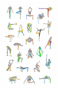 1 3a Art Print. Graphikasana, Yoga Sequence 1,  Art by Yolyanko