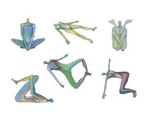 Art Yoga 10 Print. Graphikasana, Yoga sequence, Relaxing pose, Art by Yolyanko William